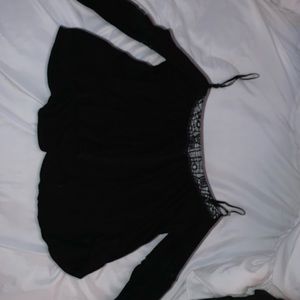 black off the shoulder blouse